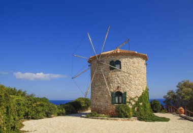 zakynthos Adası Yunanistan geleneksel yel değirmeni