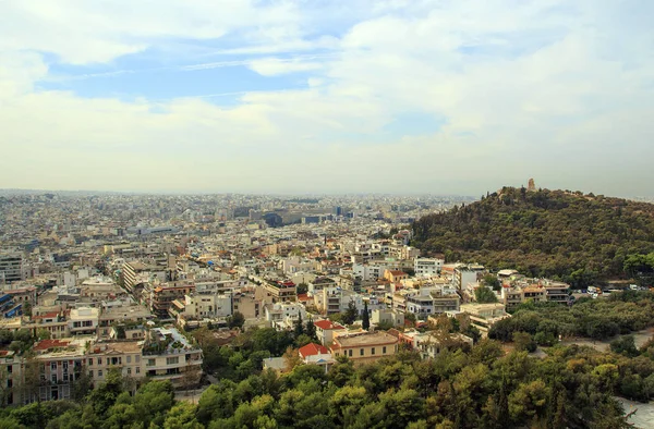 Blick von Athen, Griechenland von der Akropolis auf die griechische — Stockfoto