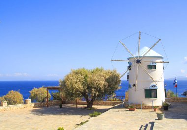 zakynthos Adası Yunanistan geleneksel yel değirmeni