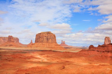 Panorama ünlü Buttes ve Anıt Vadisi Arizona, ABD ile.