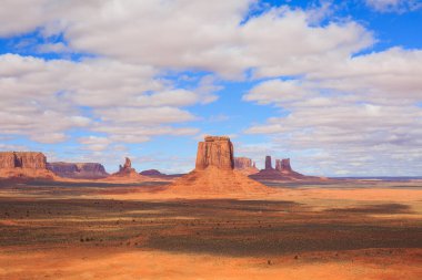 Panorama ünlü Buttes ve Anıt Vadisi Arizona, ABD ile.