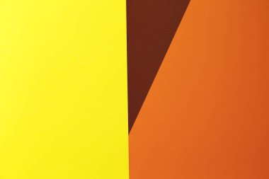 Sarı, kahverengi ve turuncu arka plan. Renkli doku. En az kavramı. Yaratıcı kavramı. Pop Art. Parlak tatlı moda stil.