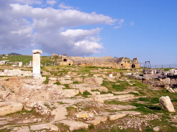 Стародавні Місто Гієраполі, Памуккале Туреччина — стокове фото