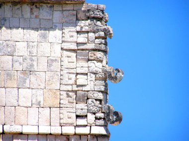 Antik Maya tapınak ayrıntı chichen Itza, yucatan, Meksika