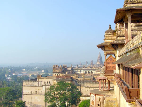 Jehangir Mahal i Orchha, Madhya Pradesh, Indien. Orchha eller Urchha Fort. — Stockfoto