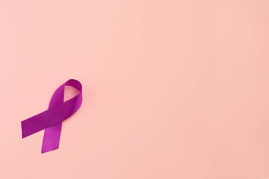 Purple ribbons toning copy space background, Alzheimer's disease, Pancreatic cancer, Epilepsy awareness, Hodgkin's clipart
