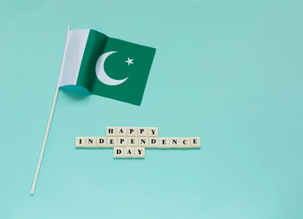 Flaga Pakistanu. Szczęśliwy dzień niepodległości. — Zdjęcie stockowe