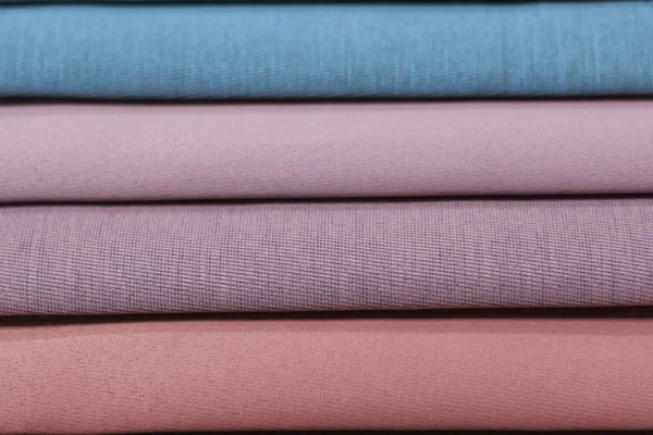 Campioni tessili per tende. Campioni di texture tissutale multicolore . — Foto Stock