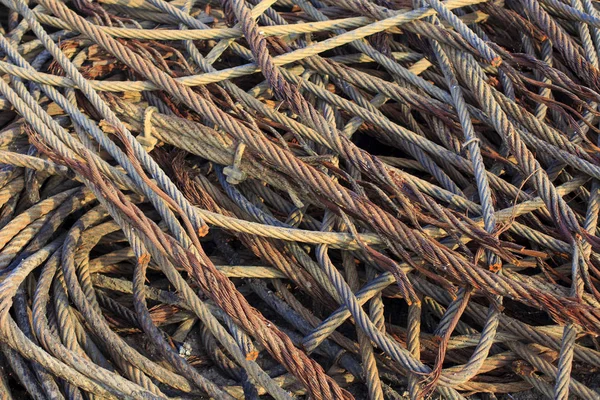 Rusted steel wire scrap.Wire rope - heavy duty steel wire cable