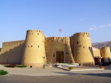 Khujand, Tacikistan 17 Ağustos 2018 antik kale ve tarihi müze manzarası.