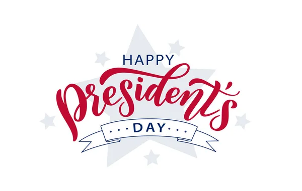 Joyeuse fête des présidents. Illustration vectorielle. Lettrage de texte dessiné à la main . — Image vectorielle