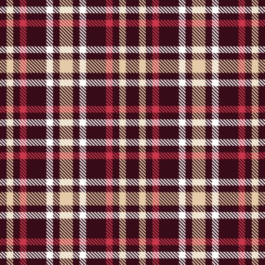 Kırmızı ve kahverengi, kusursuz tartan vektör deseni. Kareli ekose desenli. Kumaş, tekstil, kumaş, giysi, gömlek, şort, elbise, battaniye, ambalaj tasarımı için geometrik kare koyu arkaplan