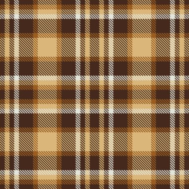 Kahverengi, eklemsiz vektör deseni. Kareli ekose desenli. Kumaş, tekstil, kumaş, giysi, gömlek, şort, elbise, battaniye, ambalaj tasarımı için geometrik kare arkaplan