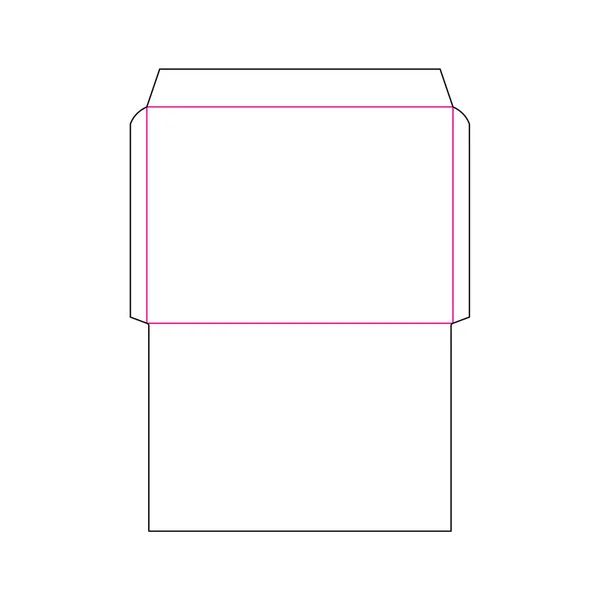 Gabarit Découpage Taille Pour Les Documents Timbre Enveloppe Circuit Isolé — Image vectorielle