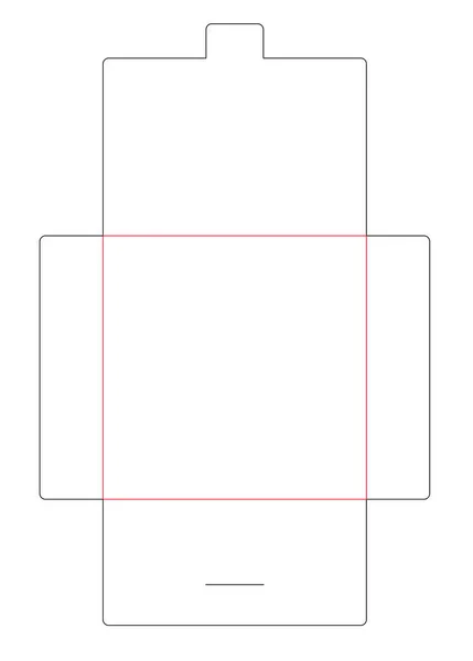 Vierkante Enveloppe Sterven Gesneden Sjabloon Met Slot Voor Kaart Uitnodiging — Stockvector