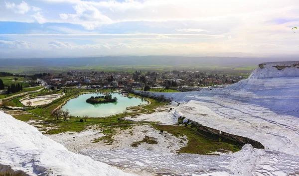 Hay Nada Pamukkale Travertines Que Sea Como Algodón Recomendamos Todos —  Fotos de Stock