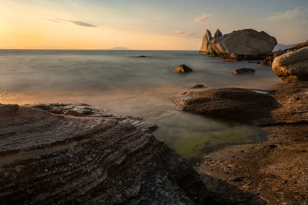 Ein Herrlicher Blick Von Den Sailing Cliffs Foca Izmir — Stockfoto