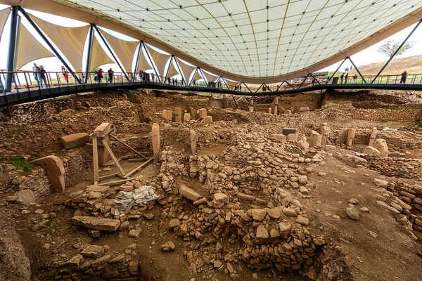 Gobeklitepe Ist Eine Archäologische Ausgrabungsstätte Der Nähe Von Anlurfa Vor — Stockfoto