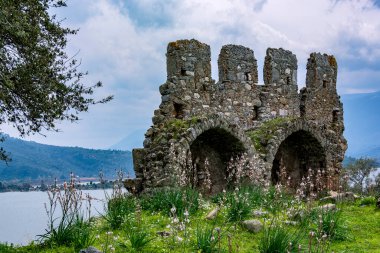 Bafa Gölü 'nün kıyısından manzara