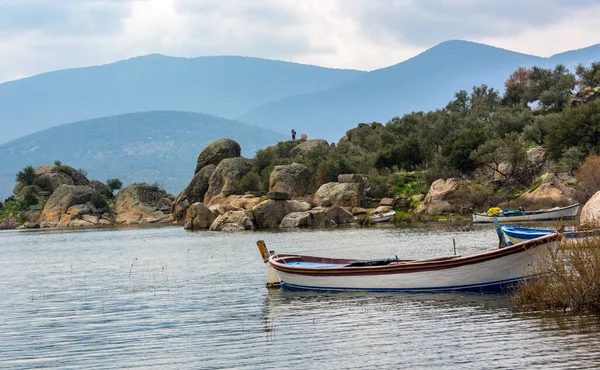 Barcos Pesca Pesca Lago Bafa — Fotografia de Stock