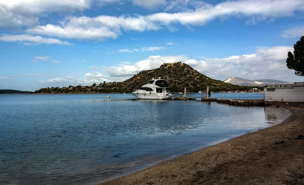 Una Nuvolosa Vista Dell Antica Città Erythrai Vicino Cesme — Foto Stock