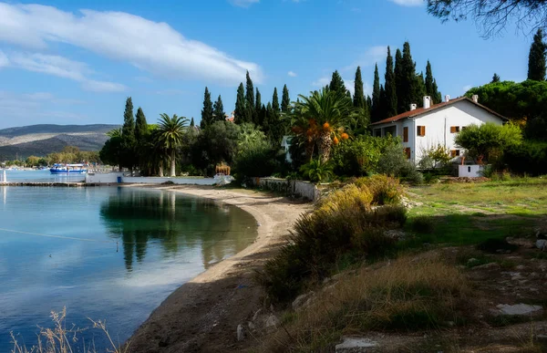 Una Vista Nublada Antigua Ciudad Erythrai Cerca Cesme — Foto de Stock