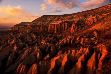 Kapadokya 'nın Kızıl Vadisi' nde gün batımı