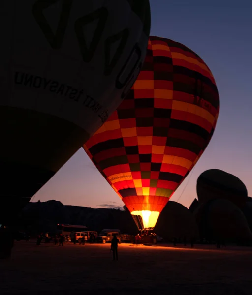 Cappadocia Balon Görsel Gösterisi — Stok fotoğraf