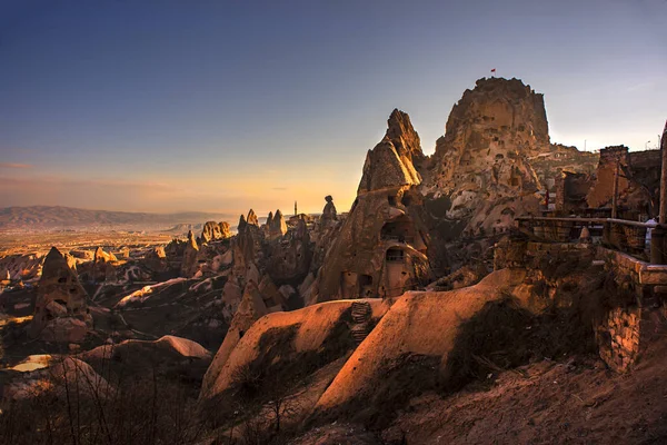 Каппадокия Интересное Место Местных Иностранных Туристов Своей Необычайной Красотой Феи — стоковое фото