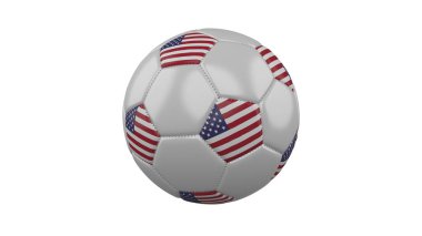 Futbol topuyla ABD renkleri, 3B oluşturma bayrağı