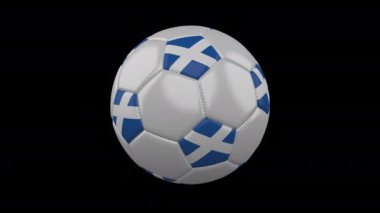 Futbol topu İskoçya, 4 k prores görüntüleri ile alfa, bayrağı ile döngü