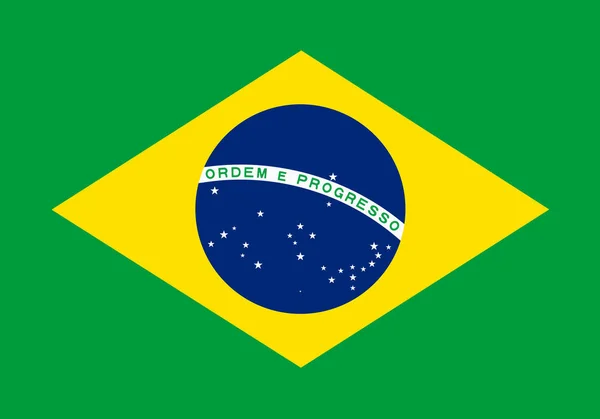 Bandeira Brasil Cores Nacionais Vetor — Vetor de Stock