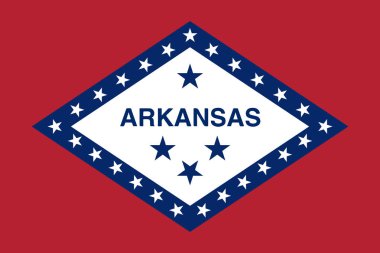 ABD Arkansas eyaleti bayrak, vektör