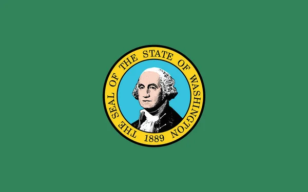 Bandeira Estado Dos Eua Washington Vetor —  Vetores de Stock