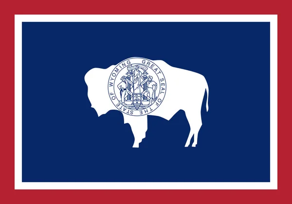 Bandiera Dello Stato Usa Del Wyoming Vettore — Vettoriale Stock