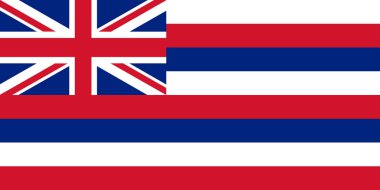 Usa Hawaii eyaletinde bayrak, vektör