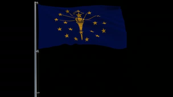 Egyesült Államok Indiana, 4 k prores 4444 felvételeket alfa zászlaja — Stock videók