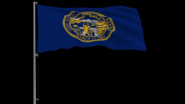 美国内布拉斯加州的国旗, 4k prores 4444 镜头与阿尔法 — 图库视频影像