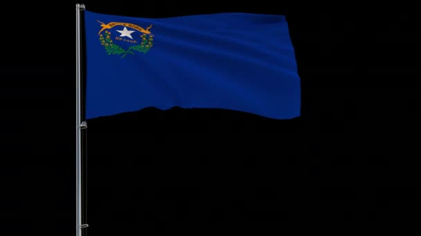 Bandera de United States Nevada, 4k prores 4444 metraje con alpha — Vídeo de stock