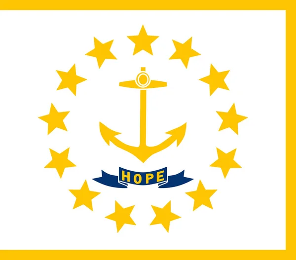 Bandeira Estado Dos Eua Rhode Island Vector —  Vetores de Stock