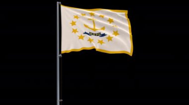 Bayrak, Amerika Birleşik Devletleri Rhode Island, Alfa ile 4 k prores 4444 görüntüleri