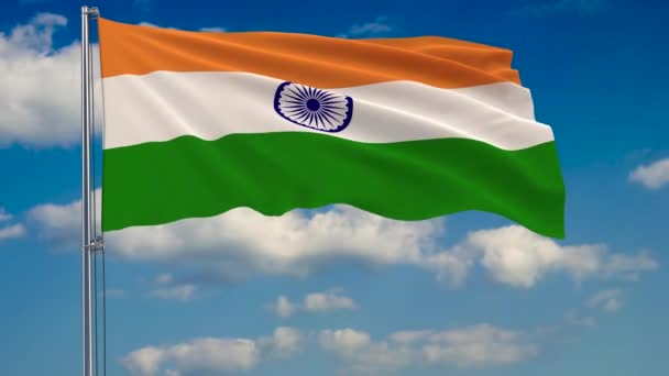 Vlag van India — Stockvideo