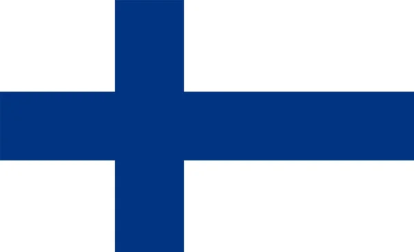 Flagga Finland Officiella Proportioner Och Färger Vektor — Stock vektor