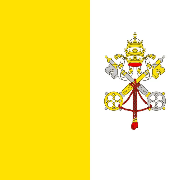 Bandera Del Vaticano Proporciones Colores Oficiales Vector — Vector de stock