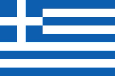 Resmi kur ve renkler, vektör Yunanistan bayrağı.