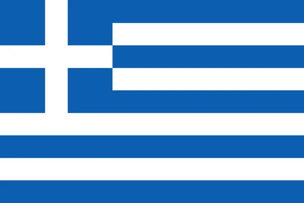 Flagge Griechenlands Offizieller Rate Und Farben Vektor — Stockvektor