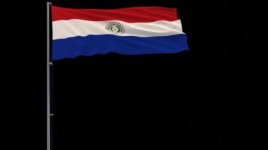 Bayrak Paraguay, 4 k prores 4444 görüntüleri alfa şeffaflık ile izole