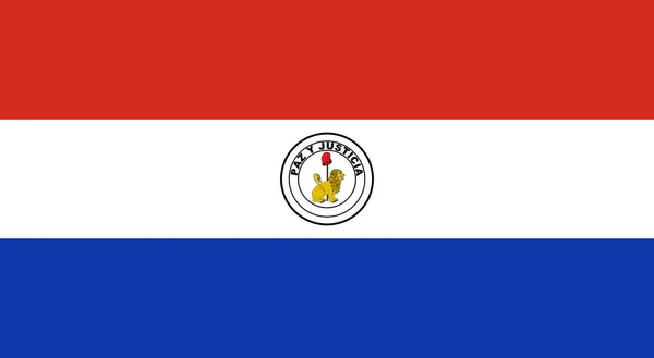 Vlag Van Paraguay Het Officiële Tarief Kleuren Keerzijde Vector — Stockvector