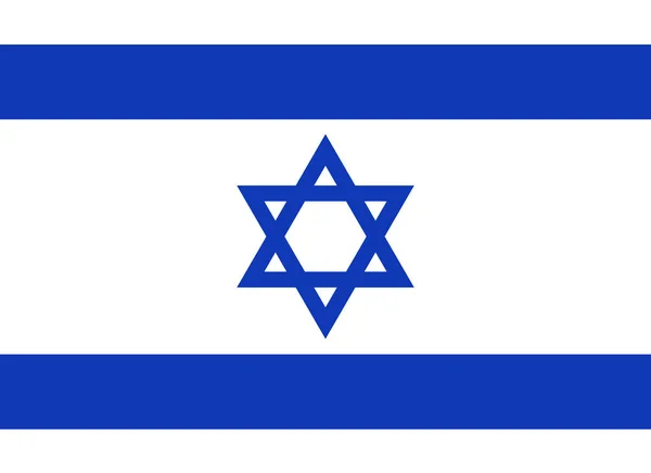 以色列国旗的官方费率和颜色 — 图库矢量图片