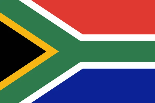 Flaggan Sydafrika Officiella Taxan Och Färger Vektor — Stock vektor